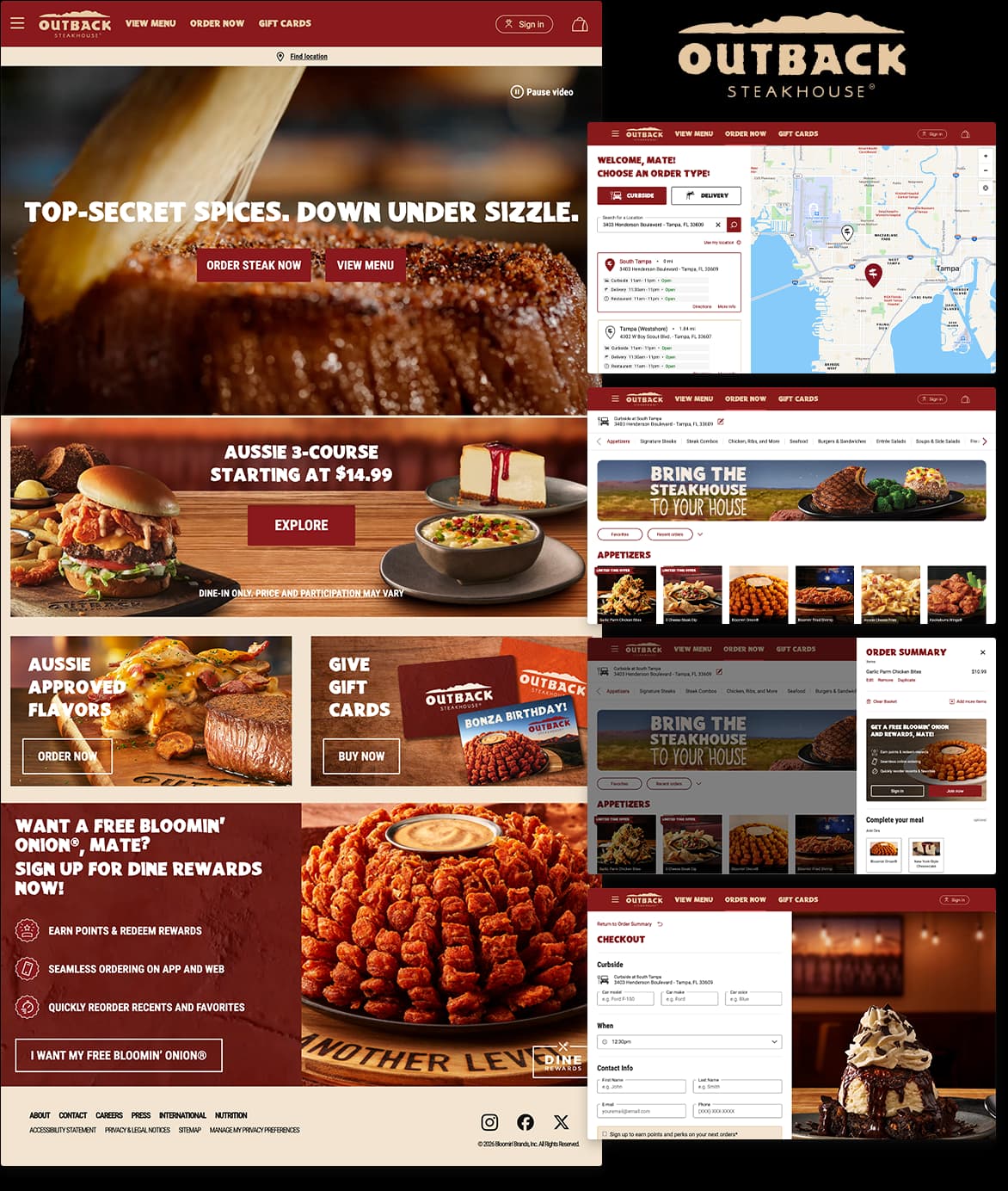 Outback Steakhouse — E-commerce Experience